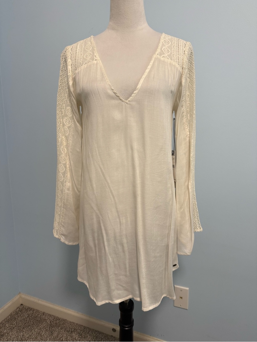 O'Neill Eva Long Sleeve Cover-Up Tunic Size S White